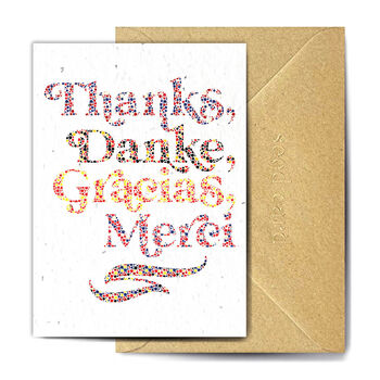 All The Dotty Languages Plantable Thank You Card, 2 of 3