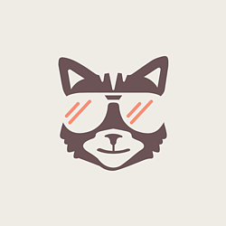 Daft Cat Studio light logo of cat wearing wayfairer sunglasses