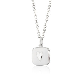 White Heart Locket Necklace, Silver Or Gold, 8 of 10
