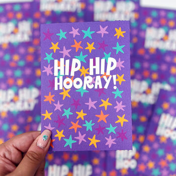 Colourful 'Hip Hip Hooray' Stars Card, 2 of 6