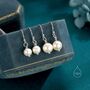 Sterling Silver Freshwater Pearl Drop Hook Earrings, thumbnail 1 of 12