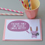 12 Personalised Bunny With A Bow Pink Thank You Cards, thumbnail 4 of 4