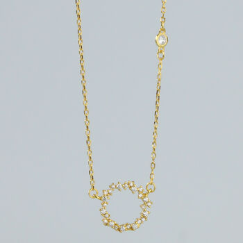 Sterling Silver Crystal Cluster Pendant Necklace, 4 of 7