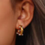 Chunky Diamante And Pearl Hoops, thumbnail 2 of 3