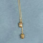 Gold Plated Acorns Long Lariat Necklace, thumbnail 3 of 5