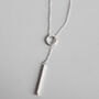 Sterling Silver Long Chain Threader Necklace, thumbnail 2 of 4