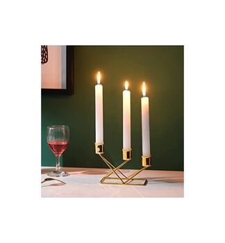 Three Arms Metal Taper Candle Candlestick Holder Stand, 2 of 7