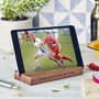 Personalised Tablet Stand In Oak Or Walnut, thumbnail 1 of 9
