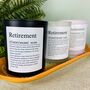 Personalised Fun Retirement Definition Candle, thumbnail 1 of 11