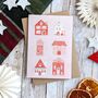 Cosy Christmas Cottages Card, thumbnail 1 of 3