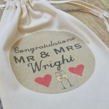 Congratulations Personalised Cotton Bottle Bag, 2 of 2