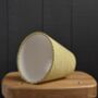 Ochre Linen Stitch Candle Clip Lampshade, thumbnail 2 of 3