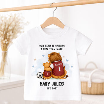 Personalised Football Baby Announcement Outfit, 3 of 8