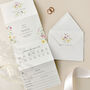 Summer Wildflower Concertina Wedding Invitations, thumbnail 1 of 4