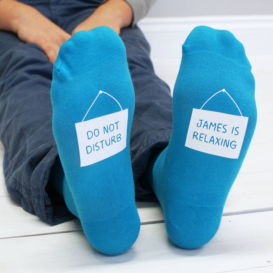 Personalised Do Not Disturb Men S Socks By Sparks And Daughters