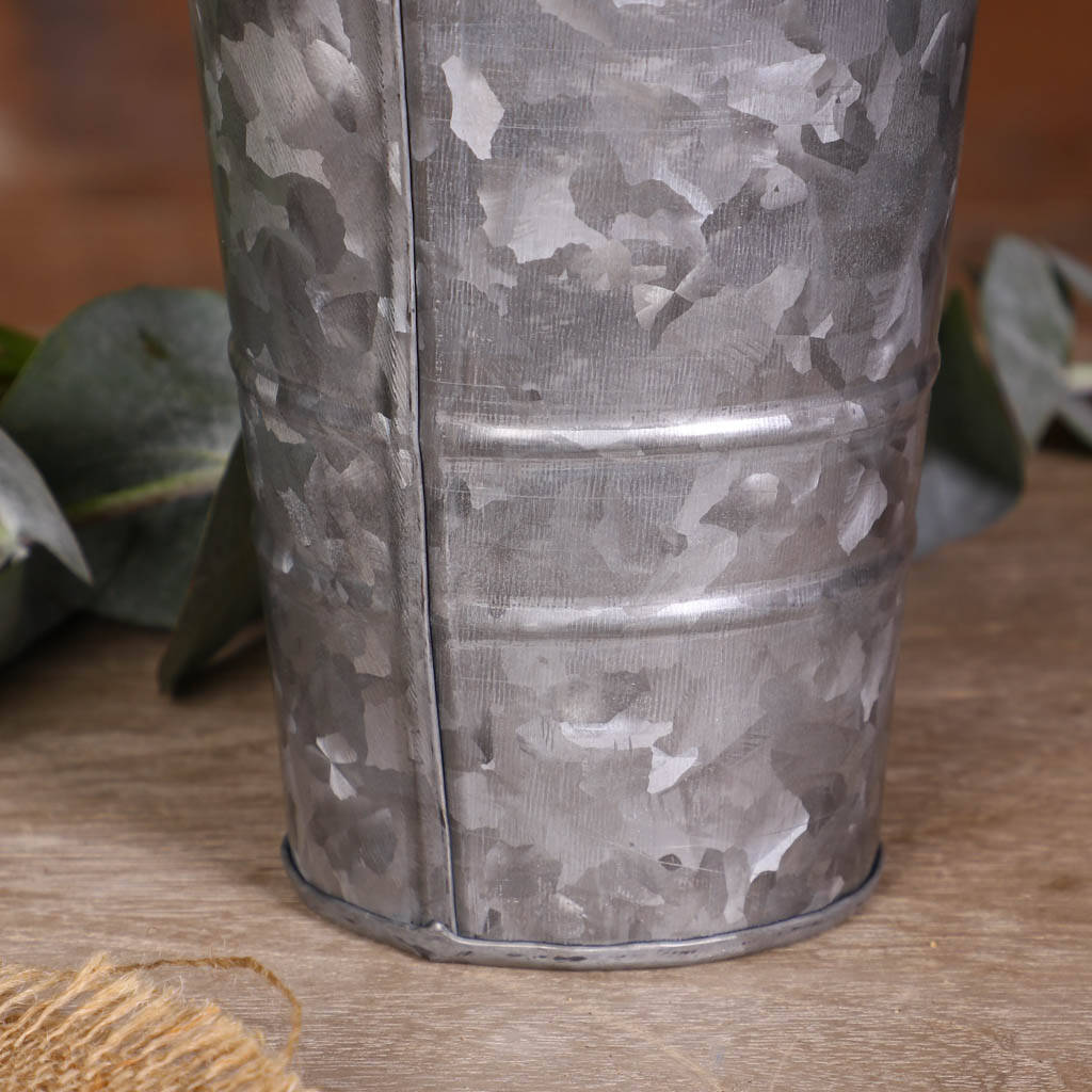 Vintage Style Galvanised Florist Bucket By Dibor