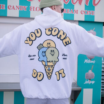 You Cone Do It Men's Ice Cream Graphic Hoodie, 2 of 4
