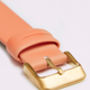 Coral And Gold Vegan Leather Watch, thumbnail 3 of 3