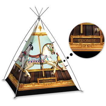 Hold Your Horses Personalised Carousel Play Teepee, 3 of 6