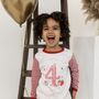 Girls Personalised Red Strawberry Birthday Pyjamas, thumbnail 1 of 12