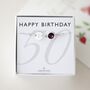 50th Birthday Gift For Her – Sterling Silver Birthstone And Initial Bracelet, thumbnail 1 of 10