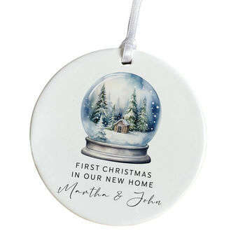 Personalised New Home Christmas Ceramic Ornament Gift, 3 of 7