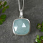 Natural Aquamarine Necklace In Sterling Silver, thumbnail 1 of 4