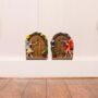 Fairy Door Garden Ornaments Mini 2pc Set Outdoor Pixies, thumbnail 4 of 12