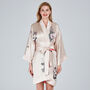 Silk Kimono Dressing Gown Fleur Japonaise Pink, thumbnail 1 of 10