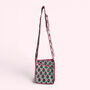 Mini Cross Body Bag | White, Pink And Green Mini Flower, thumbnail 5 of 5