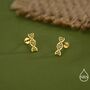 Dna Molecular Structure 16 G Flat Back Earrings In Sterling Silver, thumbnail 5 of 11