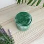 Emerald Green Ridged Storage Pot With Lid, thumbnail 5 of 6
