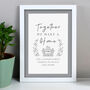 Personalised Home White A4 Framed Print, thumbnail 2 of 4