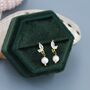 Marquise Cz Pair With Baroque Pearl Dangle Earrings, thumbnail 4 of 12