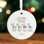 Personalised Family Christmas Bauble Reindeer Design Keepsake Design, thumbnail 1 of 2
