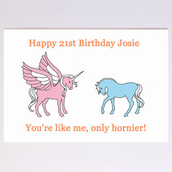 Personalised Unicorn Birthday Card, 4 of 6