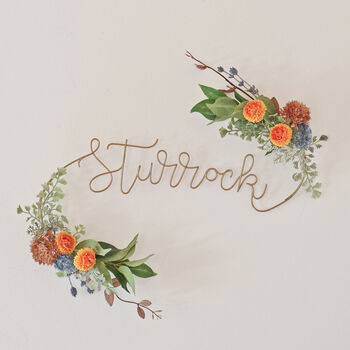 Birth Flower Wire Name Sign, 4 of 12