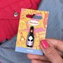 Wallace And Gromit | Feathers Mcgraw Bottle Enamel Pin Badge, thumbnail 1 of 4