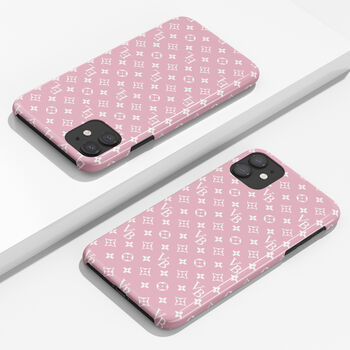 Personalised Pink Initials Pattern Phone Case, 2 of 6