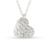 Silver Floral Heart Necklace, thumbnail 1 of 7