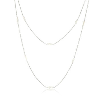 Gold, Silver Or Rose Layered Mini Pearl Necklace, 4 of 7