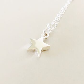 Sterling Silver Star Necklace, 2 of 4