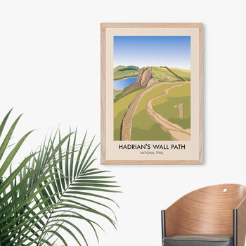 Hadrian's Wall Path National Trail Travel Poster, 4 of 8