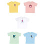 Personalised Organic Alphabet Baby T Shirt, thumbnail 2 of 6