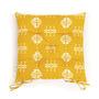 Nala Recycled Cotton Chair Pad In Yellow, thumbnail 2 of 3