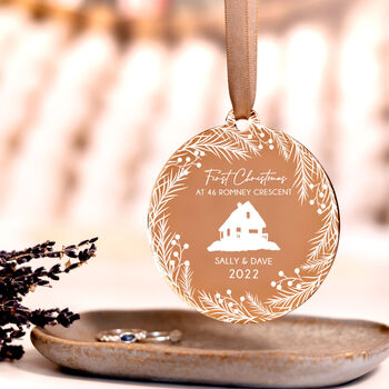 Our New Family Home 2022 Personalised Christmas Bauble, 4 of 7