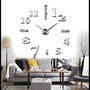 Stylish, Modern 3D Wall Clock In Black Or Silver, thumbnail 7 of 7