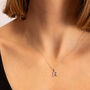 Solid Gold Diamond Initial Pendant, thumbnail 3 of 12