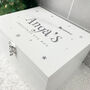 Personalised White Wooden Santa Sleigh Christmas Eve Box Three Sizes 22cm | 27cm | 30cm, thumbnail 2 of 7