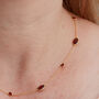 Garnet Pebble Gold Plated Silver Chain Necklace, thumbnail 4 of 11